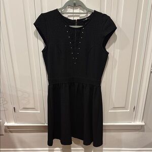 H&M Elegant Black Dress with Stud Details